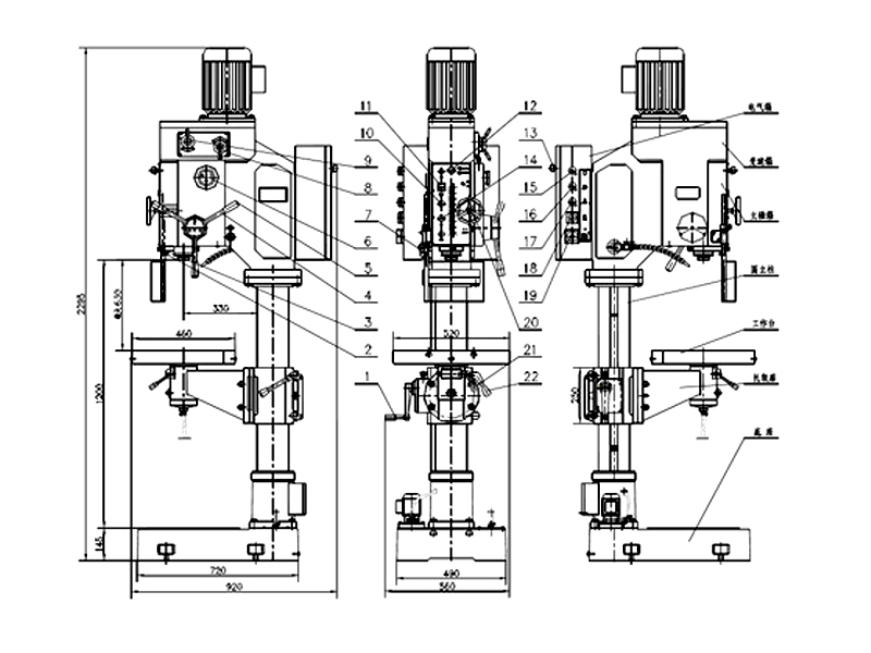 Z5040機(jī)床外形圖